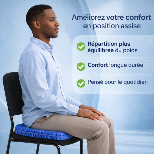 StepRelief™ — Coussin d’assise en gel ergonomique
